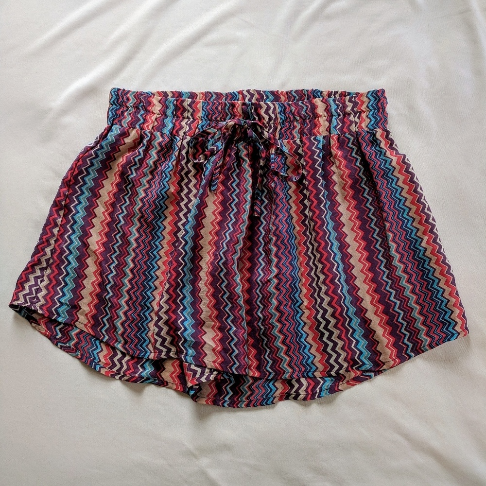 NWOT Anthro High Waisted Boho Silk Shorts